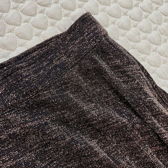 NWT SUBOO Tyra Pleat Panelled Midi Skirt Size M Copper Silver - Picture 9 of 11